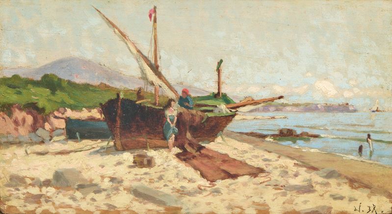 Ugo Manaresi - Barca sulla Spiaggia
