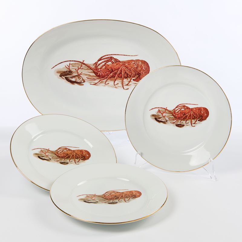 Richard Ginori "Aragosta" servizio da tavola in porcellana