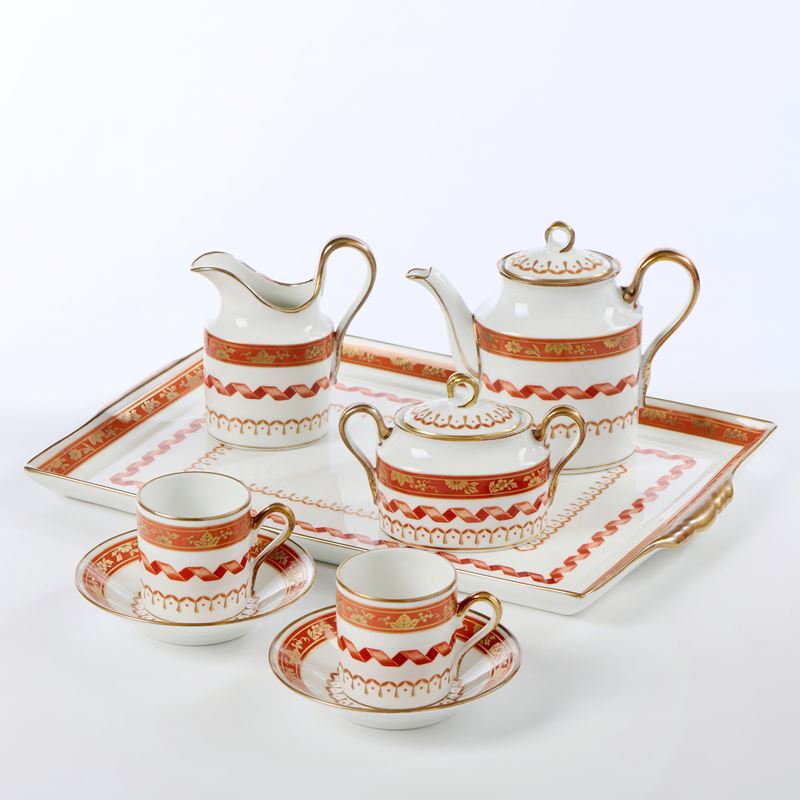 Richard Ginori servizio da tè tête-a-tête in porcellana