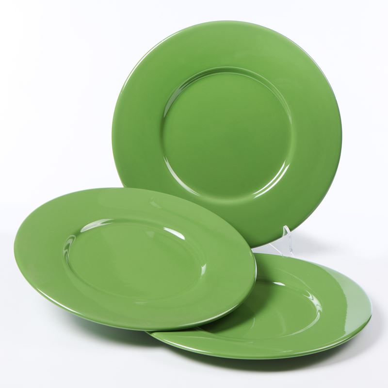 Ceramica d'Este dodici sottopiatti in ceramica verde