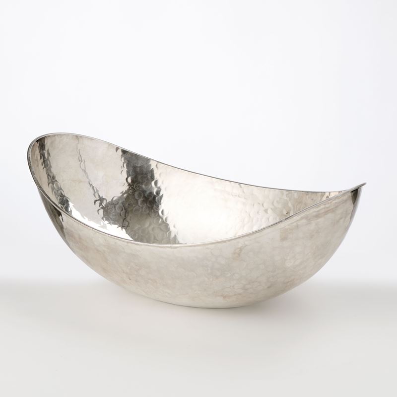 Brandimarte centrotavola ovoidale in argento sterling