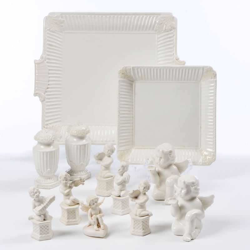 Servizio da tavola in ceramica bianca