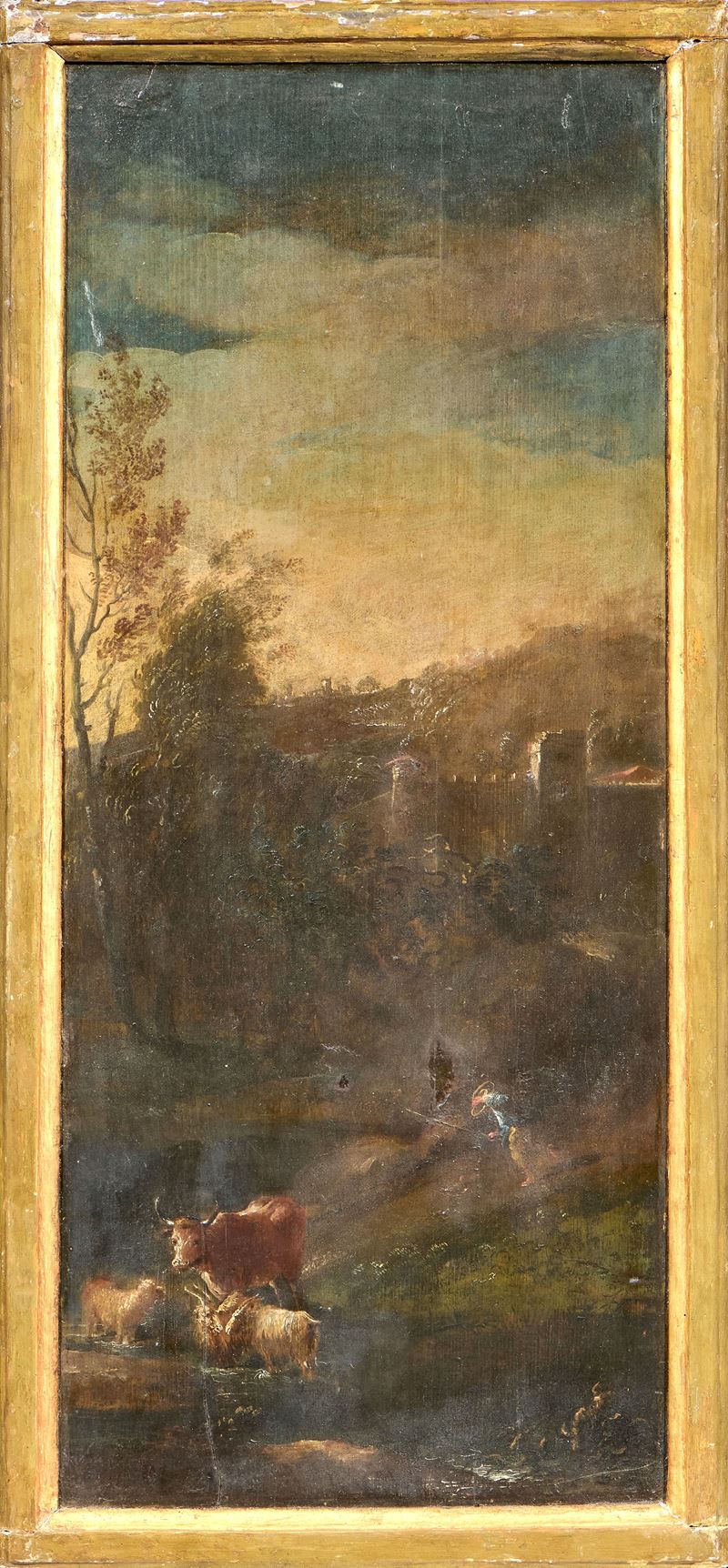 Vittorio Amedeo Gaetano Cignaroli (attr. A) - Paesaggio Arcadico