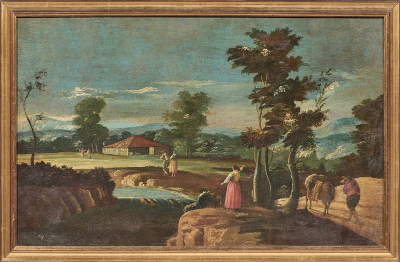 Scuola Veneta Fine XVIII Secolo - Paesaggio