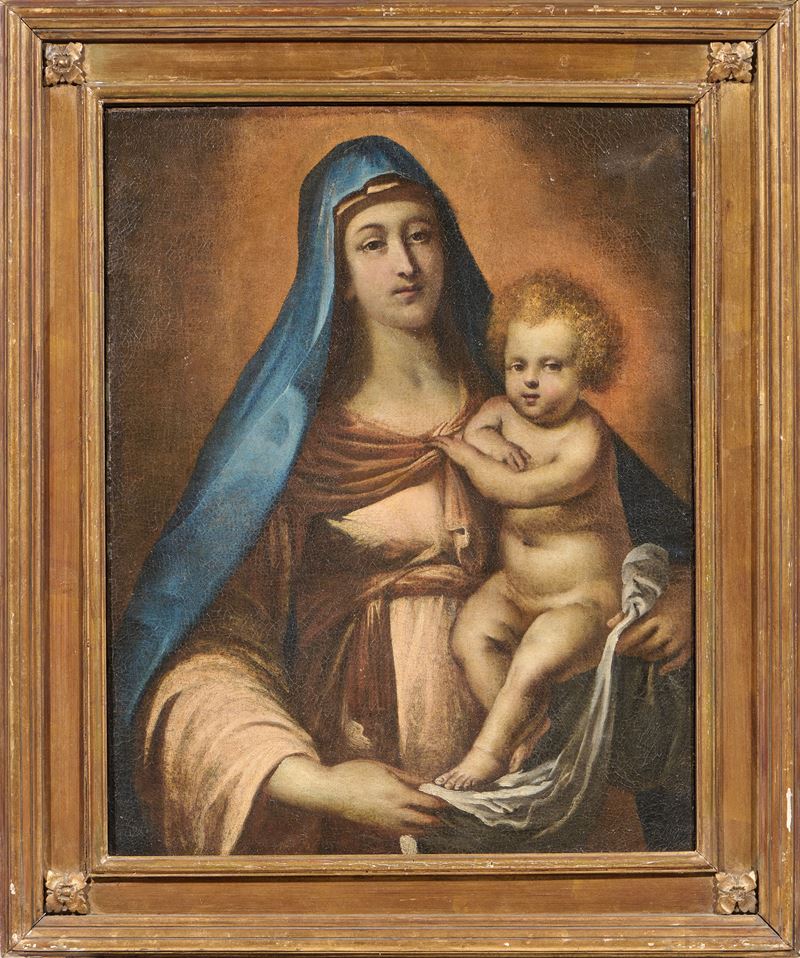 Scuola Veneta del XVII Secolo - Madonna Col Bambino