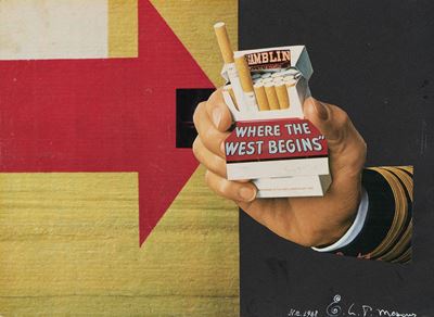 Senza titolo (Collage su base litografica)
