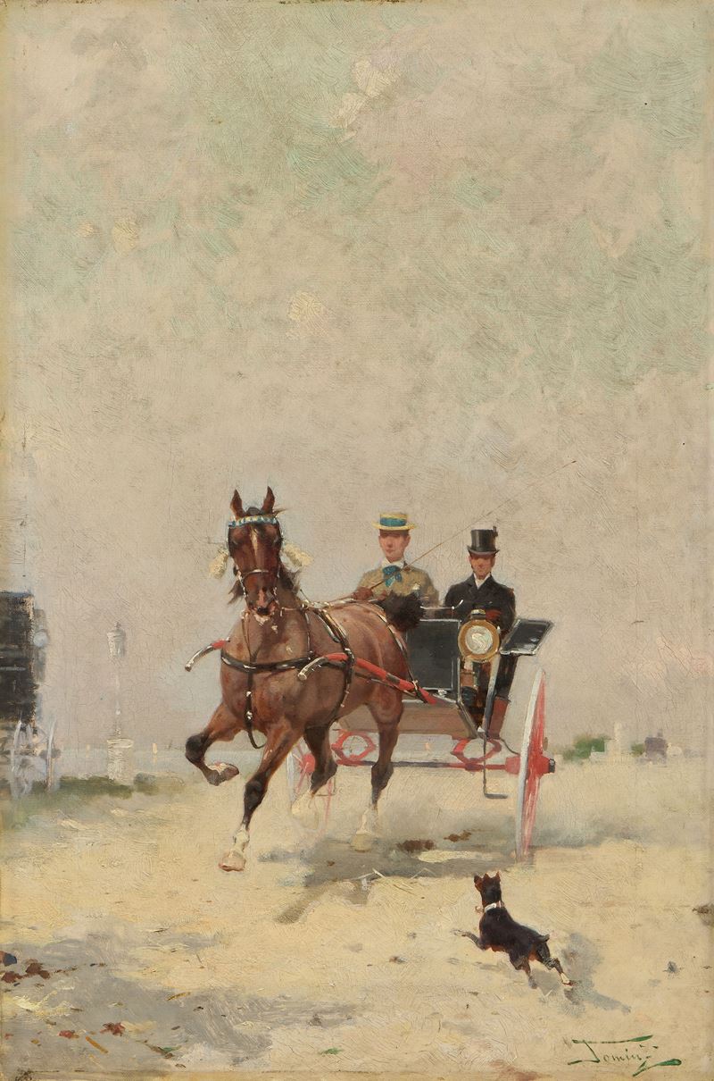 Alfredo Tominz - Coppia in Calesse