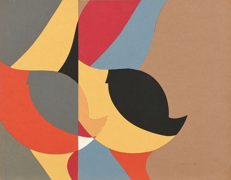 Aldo Schmid - Collage su cartoncino applicato su faesite
