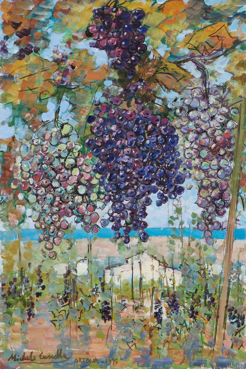 Michele Cascella - Senza titolo, olio su tela, 1975