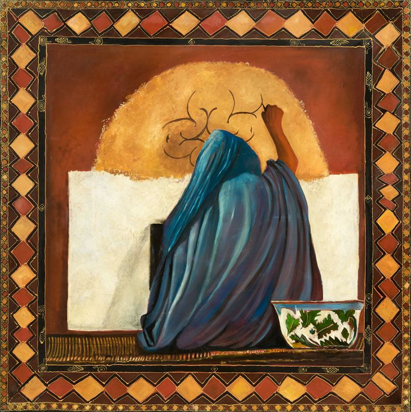 Barbara Berardicurti - In Mauritania, olio su tela, 100x100 cm, 2008