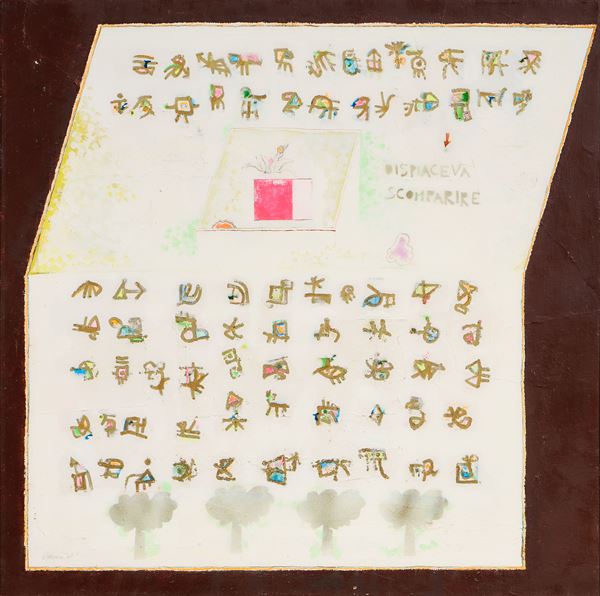 Luca Alinari : Dispiaceva scomparire  (1970)  - Olio su tela - Asta Dipinti, Disegni, Sculture e Grafica - Casa d'aste Farsettiarte