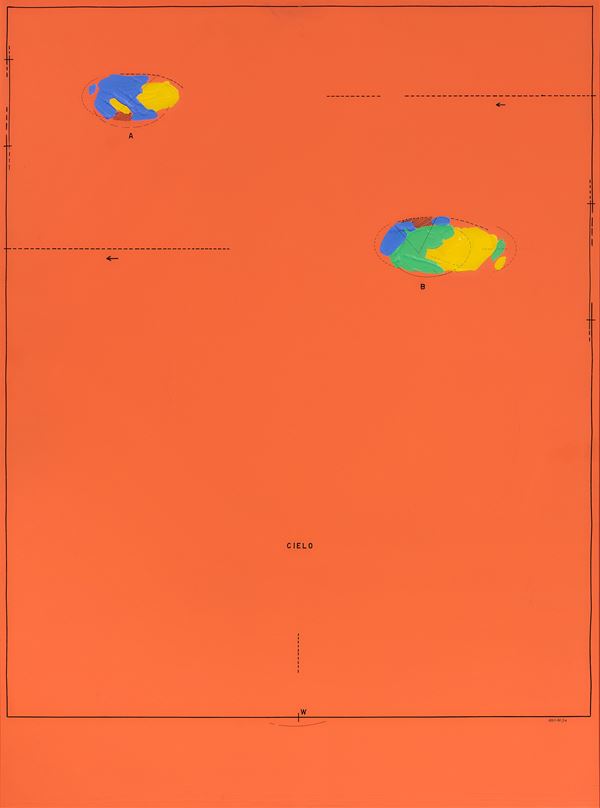 Antonio Davide : Cielo  (1974)  - Acrilico su tela - Asta Arte Moderna, Contemporanea e Grafica - Casa d'aste Farsettiarte