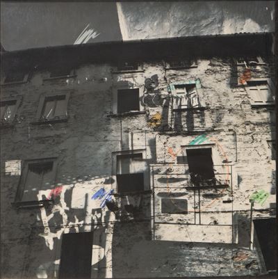Identificazione, tecnica mista su riporto fotografico e assemblaggio