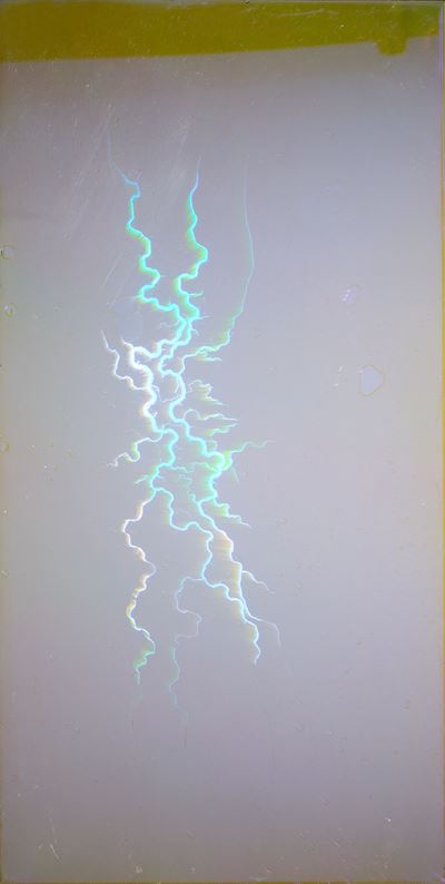 Struttura spaziale 'Chromatic Metamorphosis CX', light box a variazione cromatica