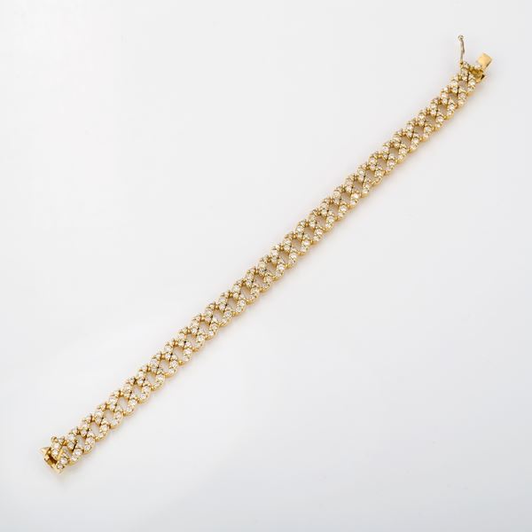 Bracciale in oro giallo e diamanti