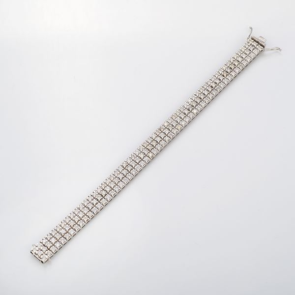 Bracciale in oro bianco e diamanti