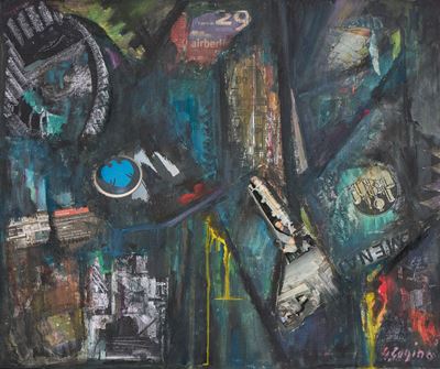 Frammenti, collage e tecnica mista su tavola