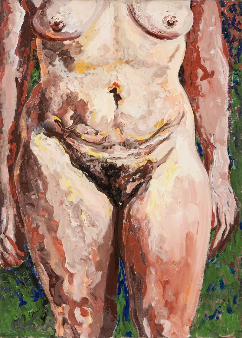 Carlo Levi - Modella (olio su tela, 1966)