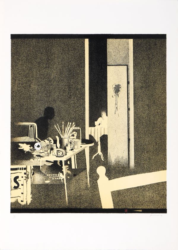 Gianfranco Ferroni : Senza titolo  - Litografia, es. 27/100 - Asta Dipinti, Disegni, Sculture e Grafica - Casa d'aste Farsettiarte