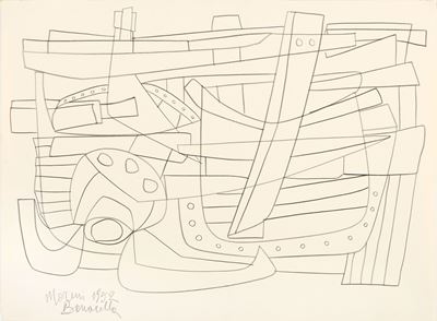 Senza titolo (1952), Matita grassa su carta