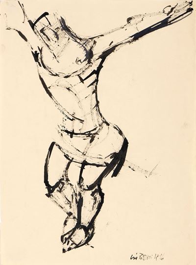 Crocifissione, China su carta, 1956