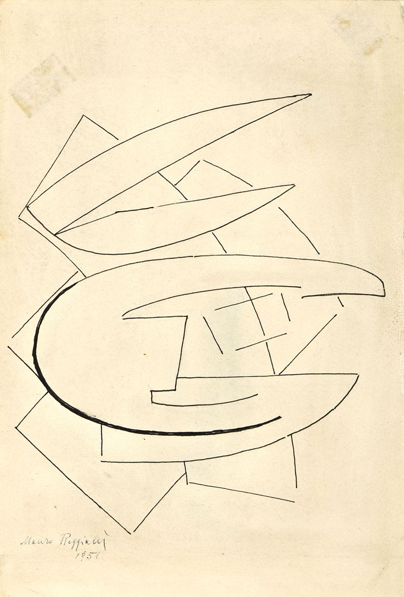 Mauro Reggiani - Composizione, china su carta