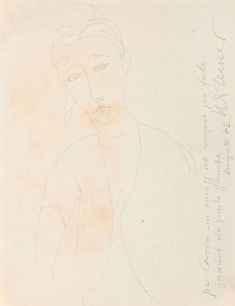 Heinrich Steiner - Figura femminile, matita su carta