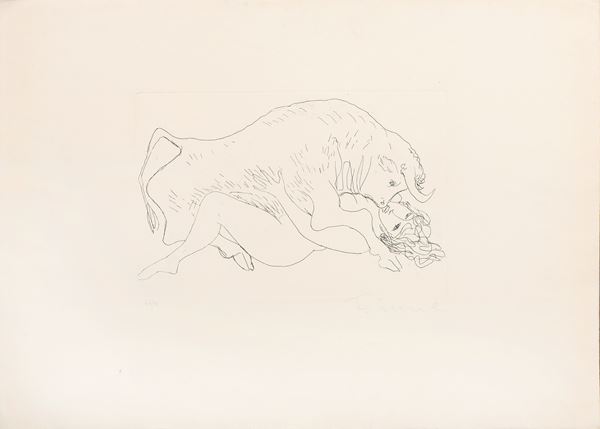 Salvatore Fiume : Senza titolo  - Acquaforte, es. 48/99 - Auction Paintings, Drawings, Sculpures and Multiples - Casa d'aste Farsettiarte