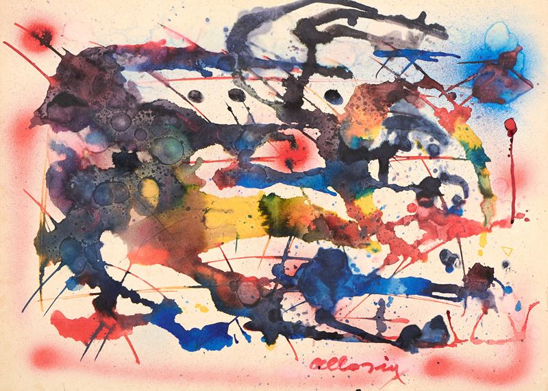 Giuseppe Allosia - Senza titolo, gouache su carta