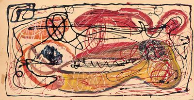 Senza titolo, tecnica mista su carta, 1950