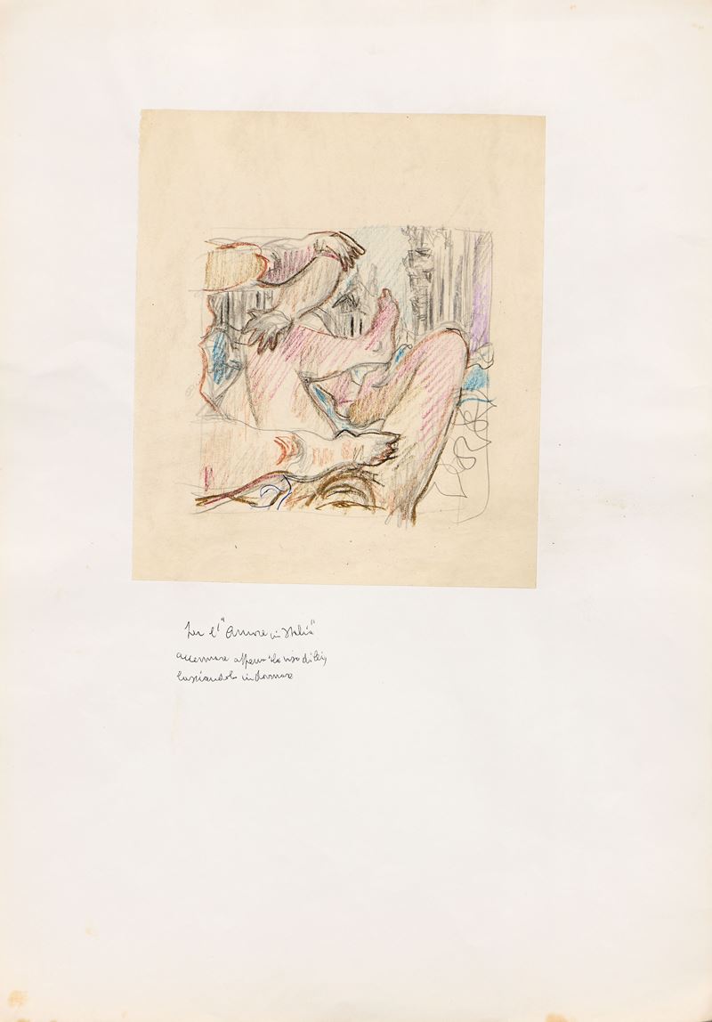 Tomaso Buzzi - Per l' "Amore in Italia", collage e tecnica mista su carta