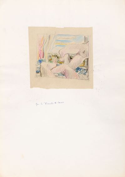 Per le 'Finestre di carne', collage e tecnica mista su carta lucida e cartoncino