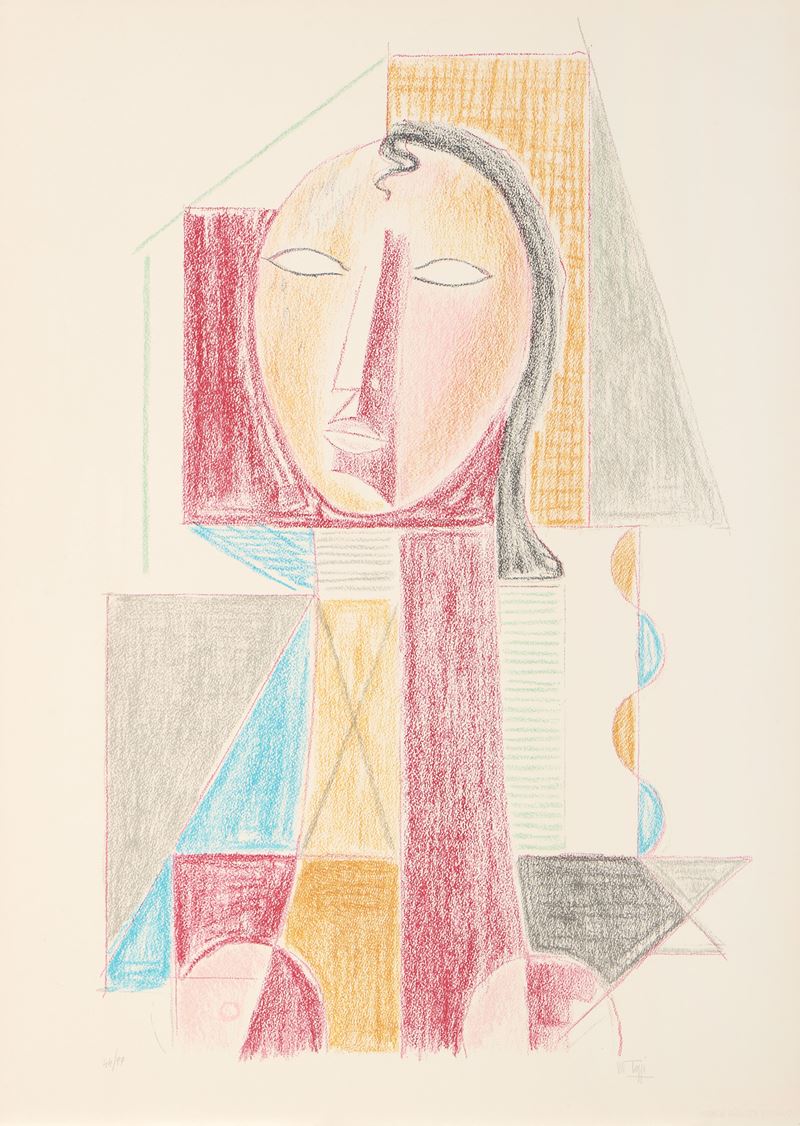 Mario Tozzi - Volto - Litografia, es. 44/99