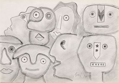Folla, matita su carta, 1978