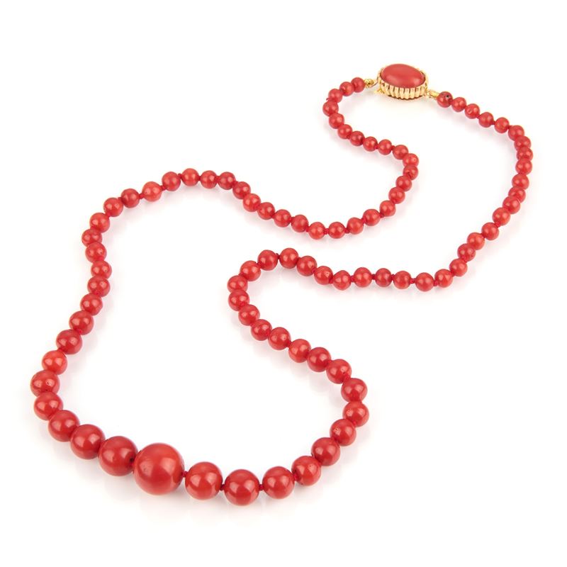 Collana in corallo rosso
