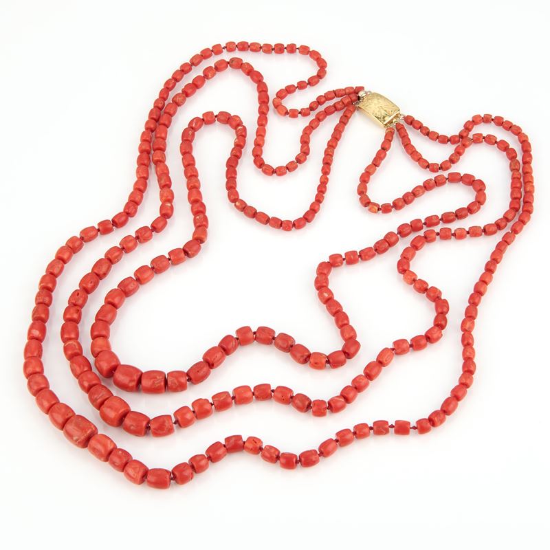 Collana in corallo rosso
