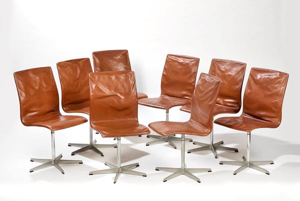 Arne Jacobsen - Otto sedie Oxford per Fritz Hansen