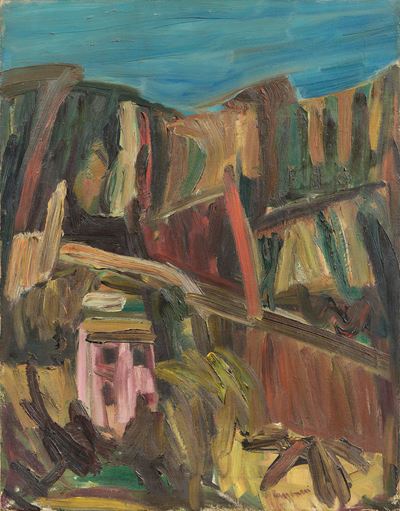 Paesaggio (1946), olio su tela