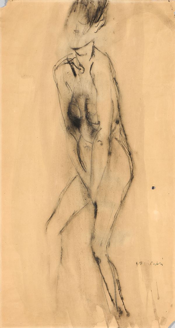 Bruno Cassinari - Due disegni a soggetto «Nudo femminile»