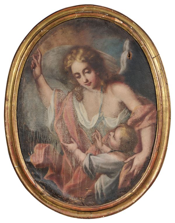 Scuola emiliana del XVII secolo - Angelo protettore