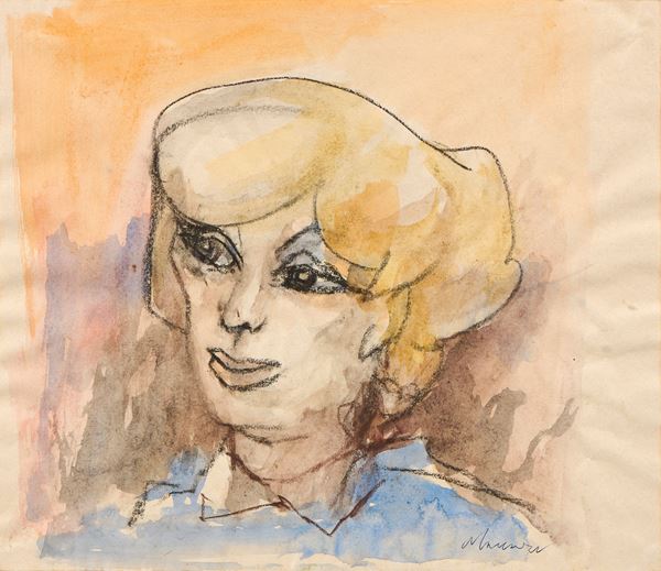 Mino Maccari - Volto femminile