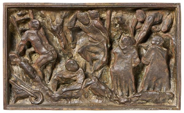Luciano Minguzzi - Bozzetto di formella per la V porta del Duomo di Milano