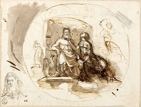 Ignoto neoclassico inizio del XVIII secolo - Giove e Giunone