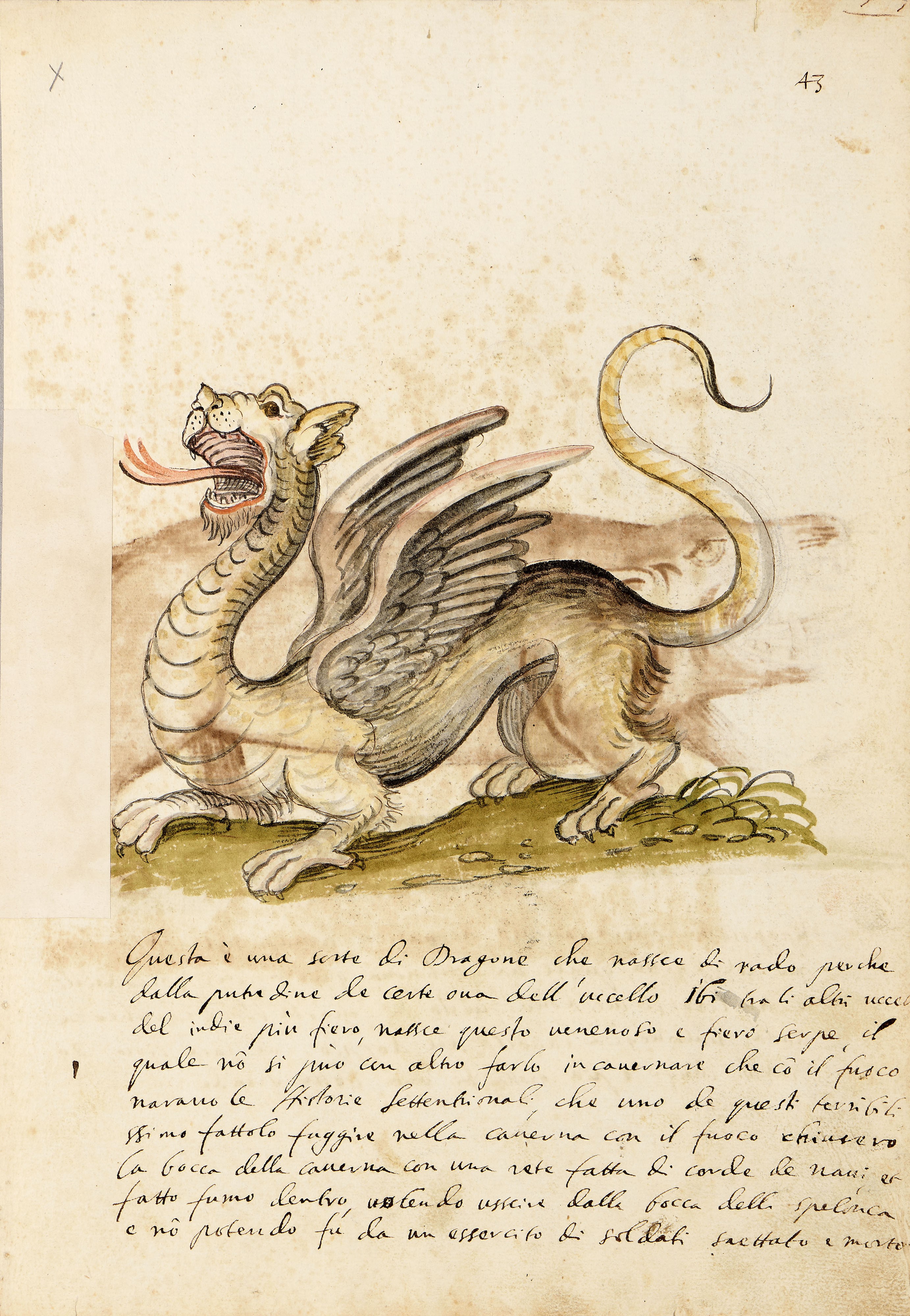 Tre pagine formato in folio