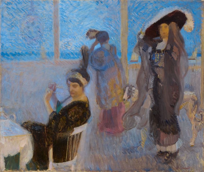 Signore sul terrazzo