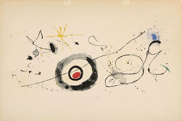 Joan Miró : Derrière le miroir n. 139-140  (1963)  - Litografia a colori, es. 26/90 - Asta Dipinti, Disegni, Sculture e Grafica - Casa d'aste Farsettiarte