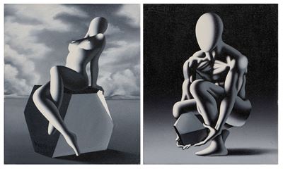 «Cut» e «Approaching Storm», olio su tela