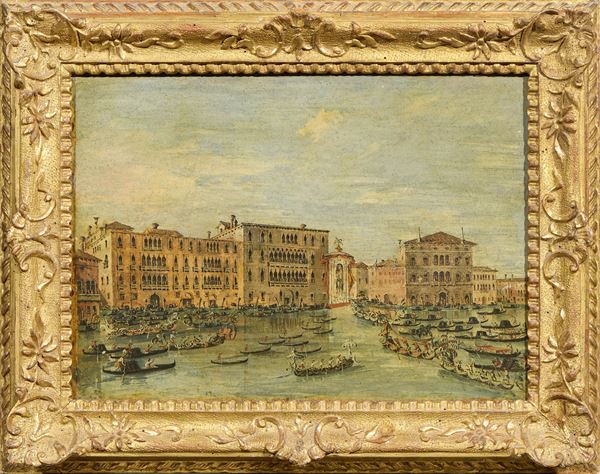 Ignoto del XIX secolo - Veduta di Canel Grande a Venezia