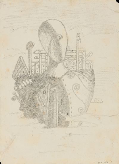 Il Trovatore errante, matita litografica su carta, 1971