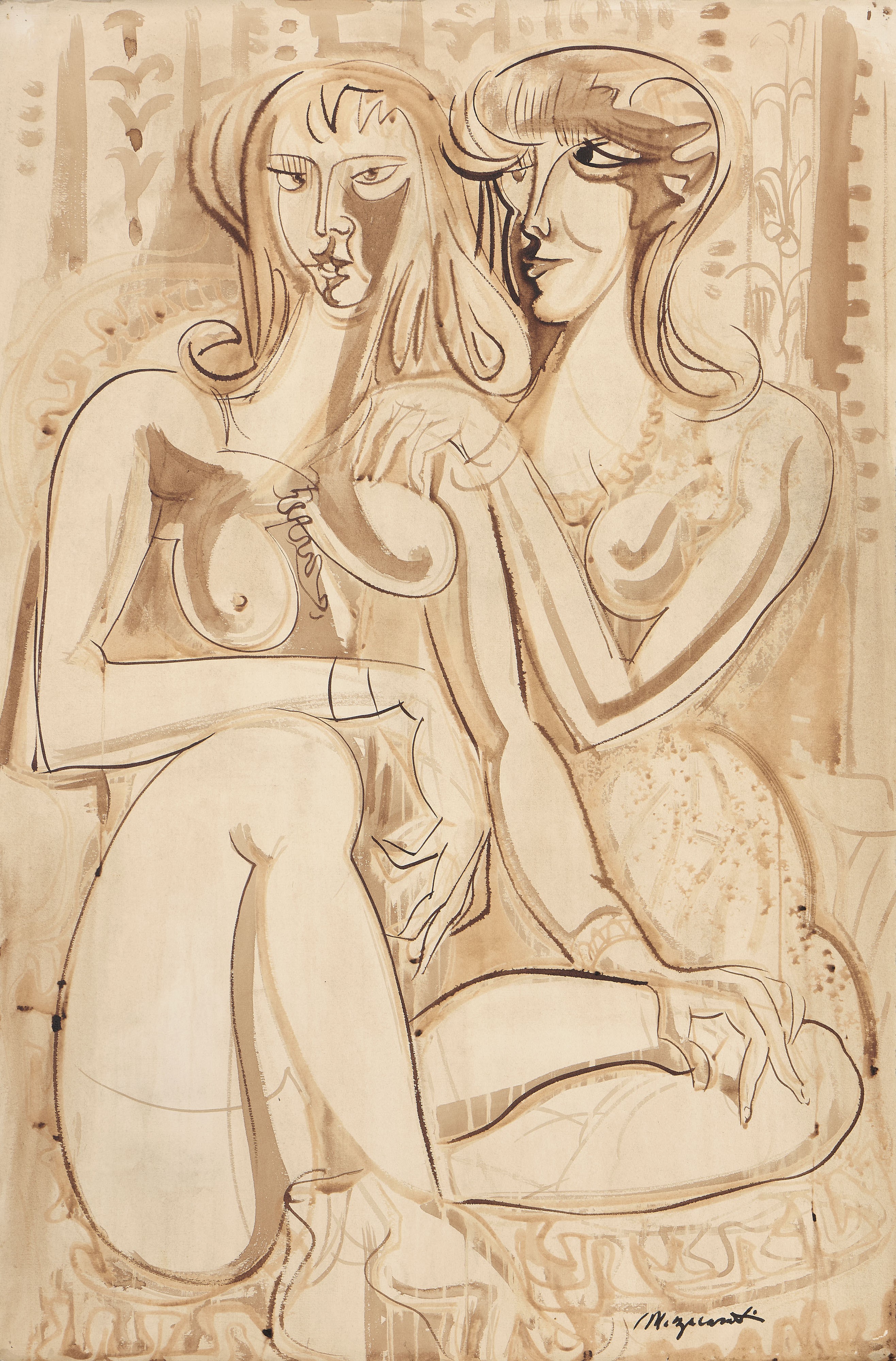 Marino Mazzacurati - Due donne e Cavalli